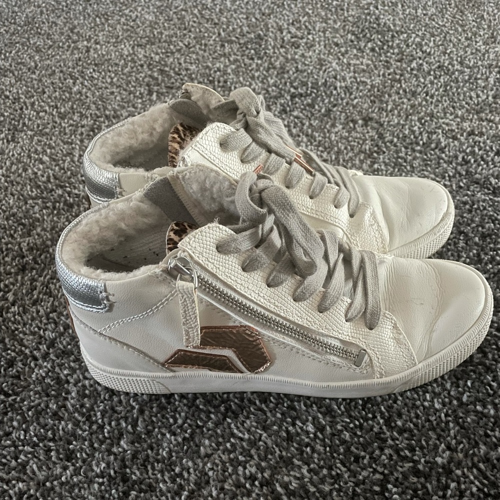 white high top sneakers